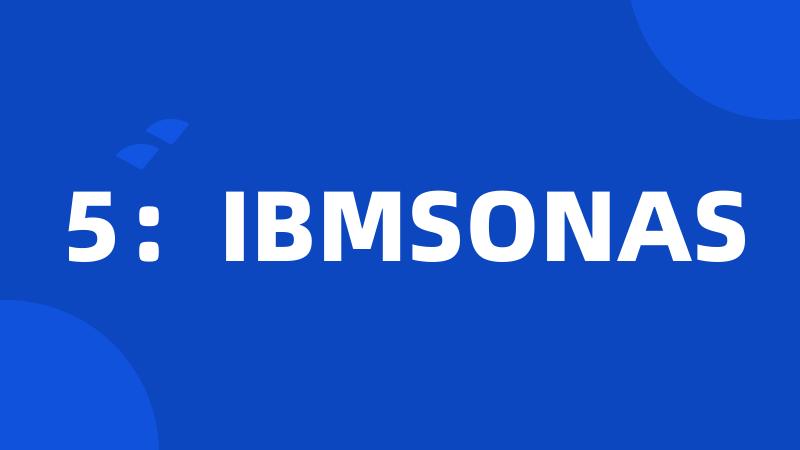 5：IBMSONAS