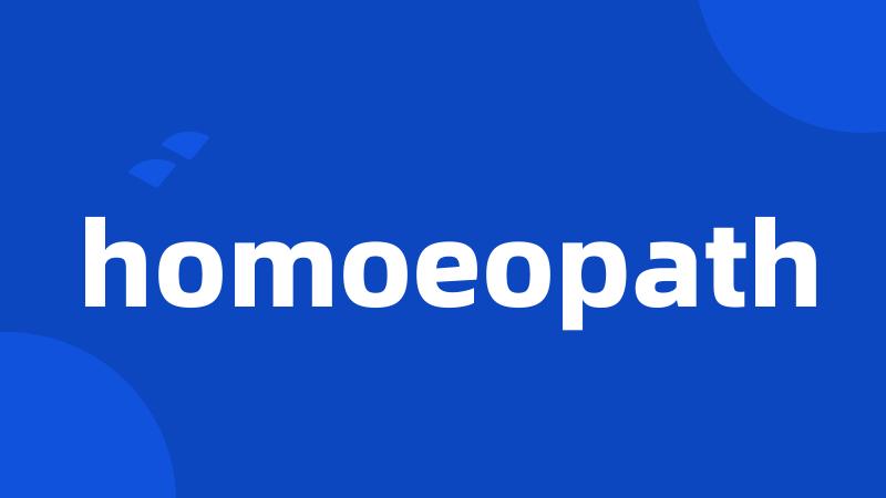 homoeopath