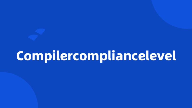 Compilercompliancelevel