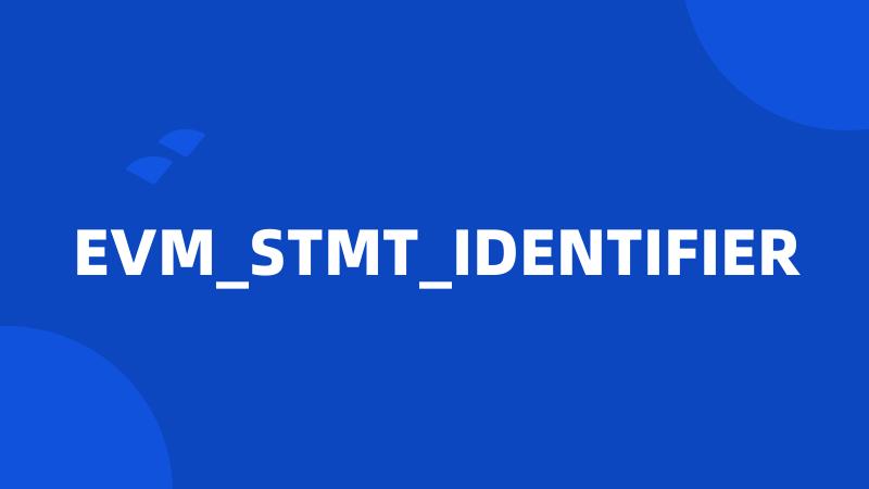 EVM_STMT_IDENTIFIER