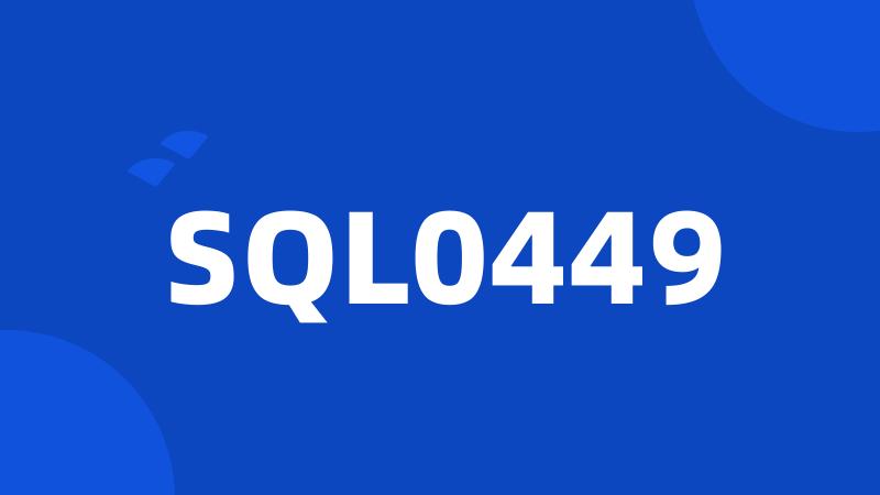 SQL0449