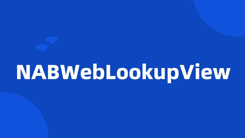 NABWebLookupView