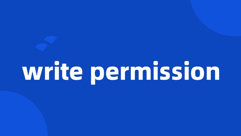 write permission