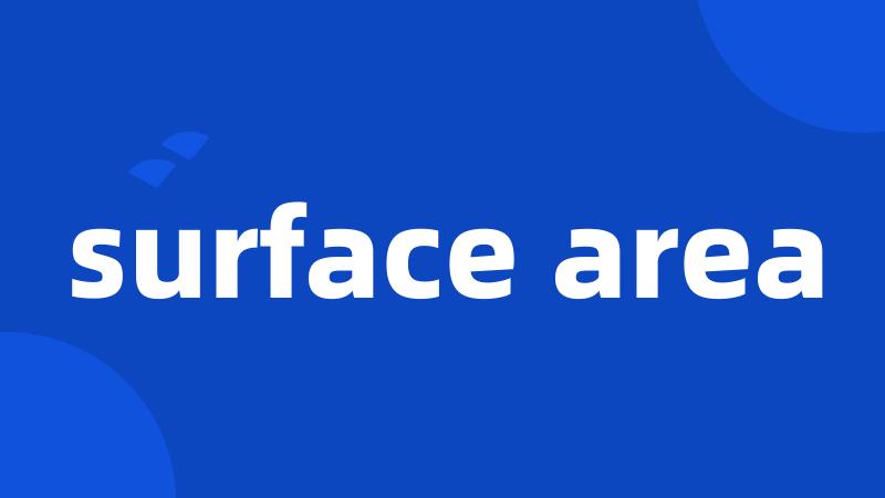 surface area