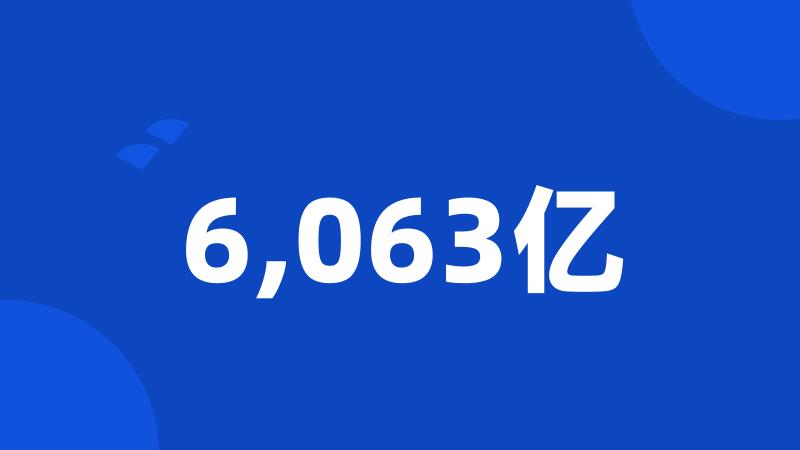 6,063亿