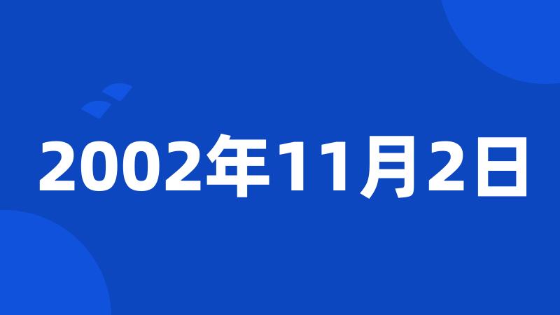 2002年11月2日