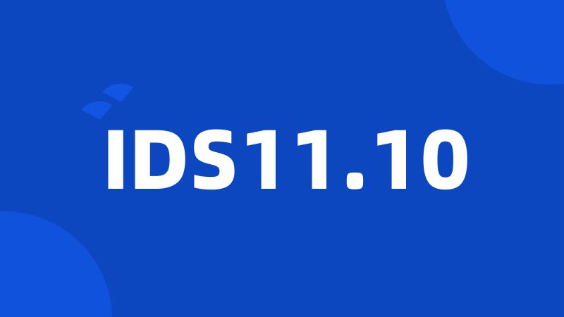 IDS11.10