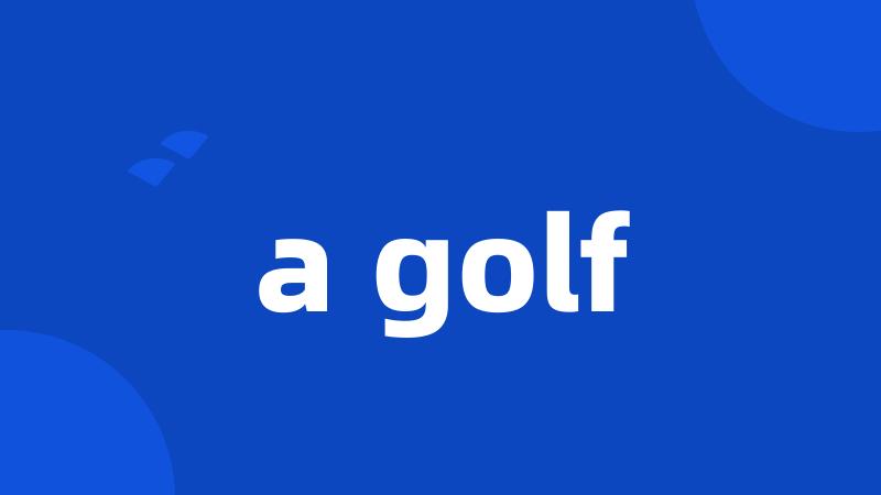 a golf