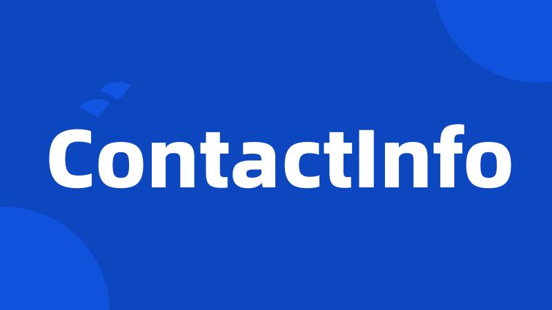 ContactInfo