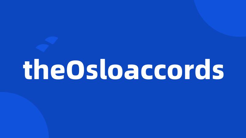 theOsloaccords