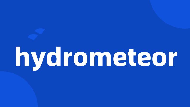 hydrometeor