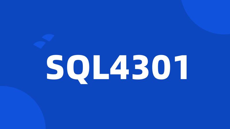 SQL4301