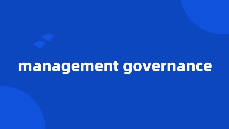 management governance