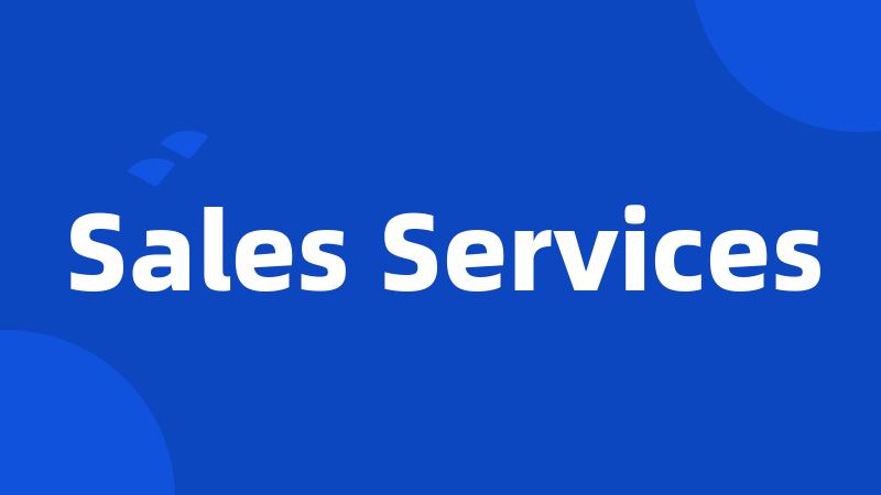 Sales Services
