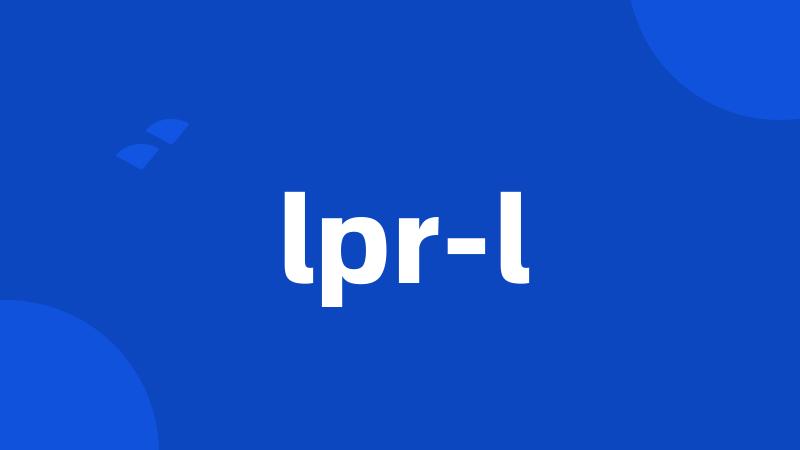 lpr-l