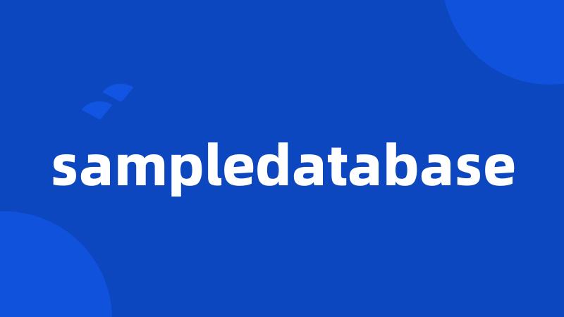 sampledatabase