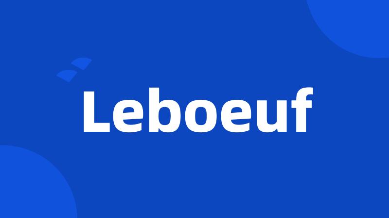 Leboeuf