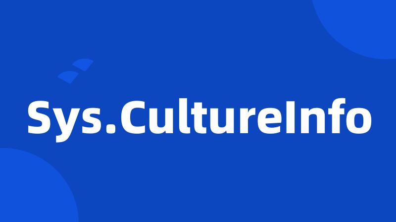 Sys.CultureInfo
