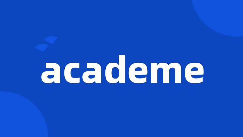 academe