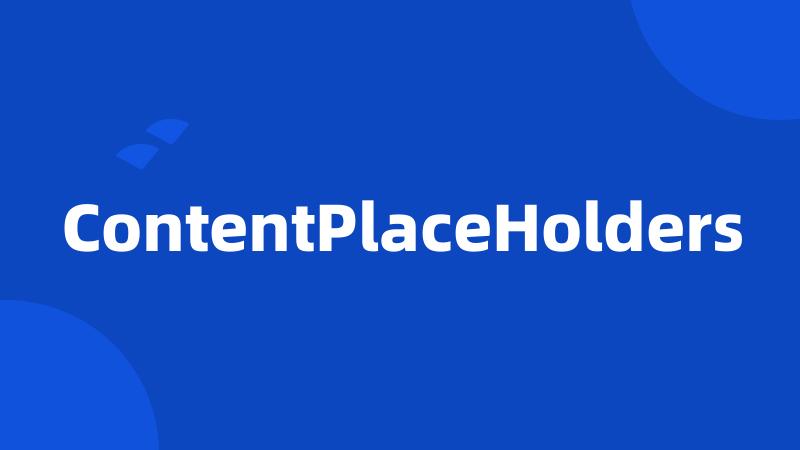 ContentPlaceHolders