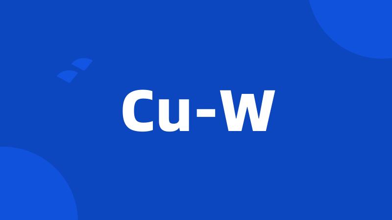 Cu-W