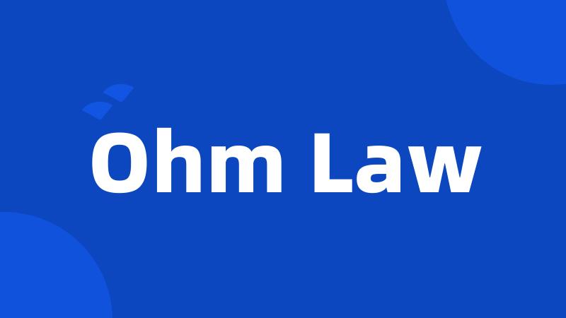 Ohm Law