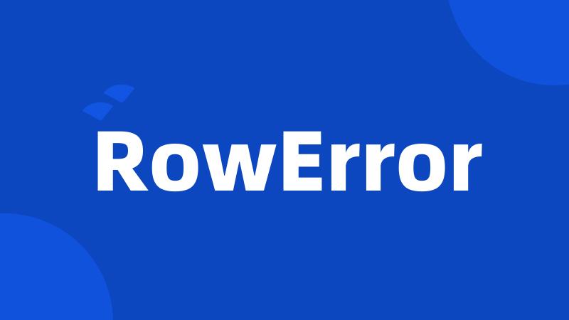 RowError