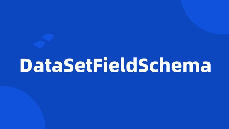 DataSetFieldSchema