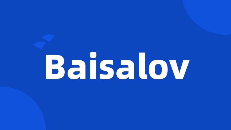 Baisalov