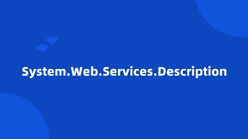 System.Web.Services.Description