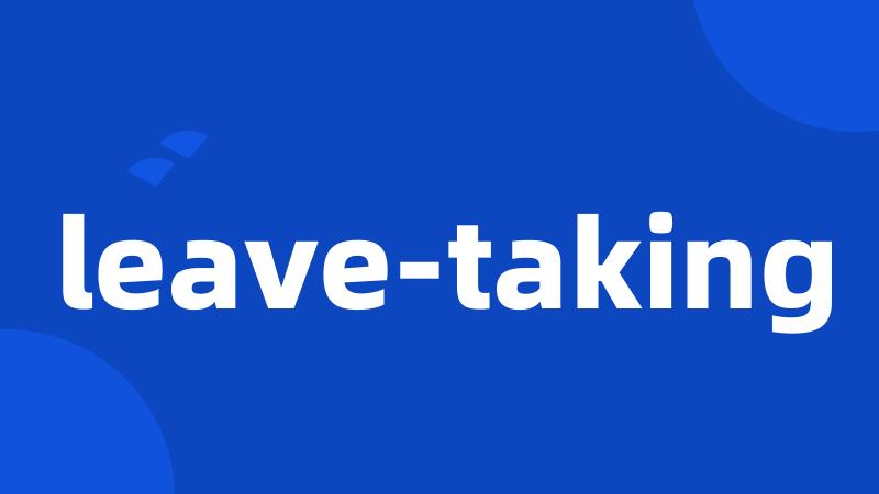 leave-taking