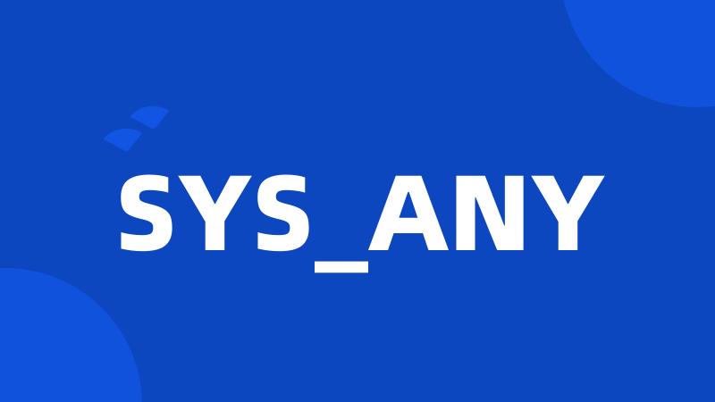 SYS_ANY