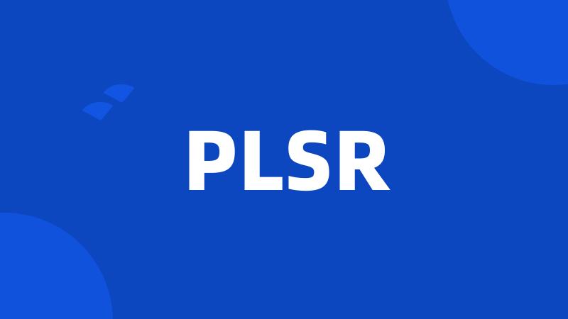 PLSR