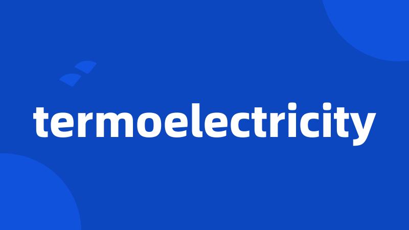 termoelectricity