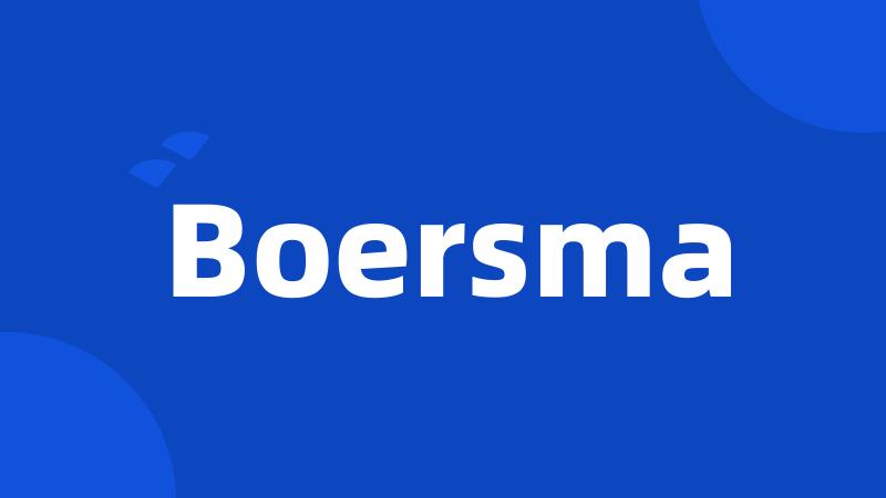 Boersma