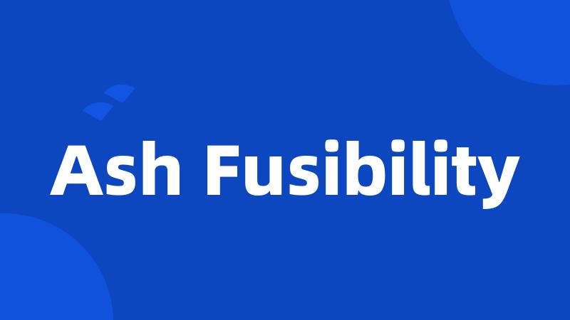 Ash Fusibility