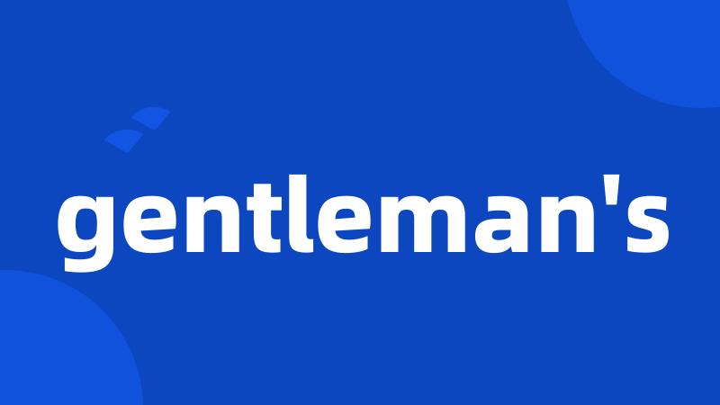 gentleman's
