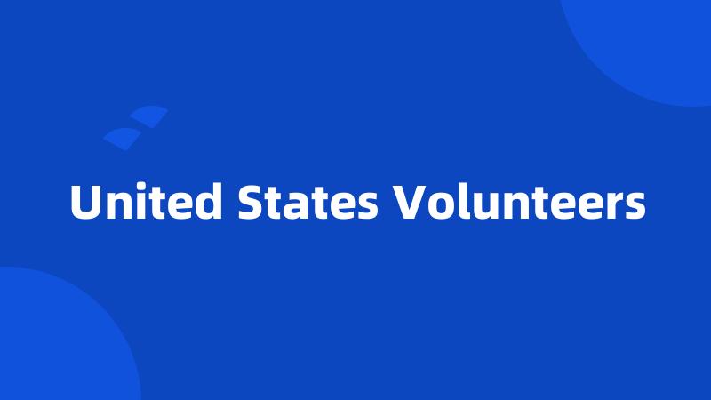 United States Volunteers