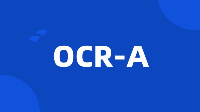 OCR-A