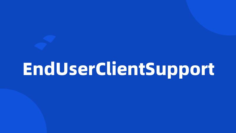 EndUserClientSupport
