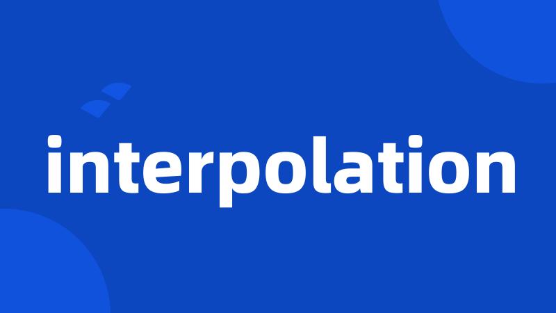 interpolation