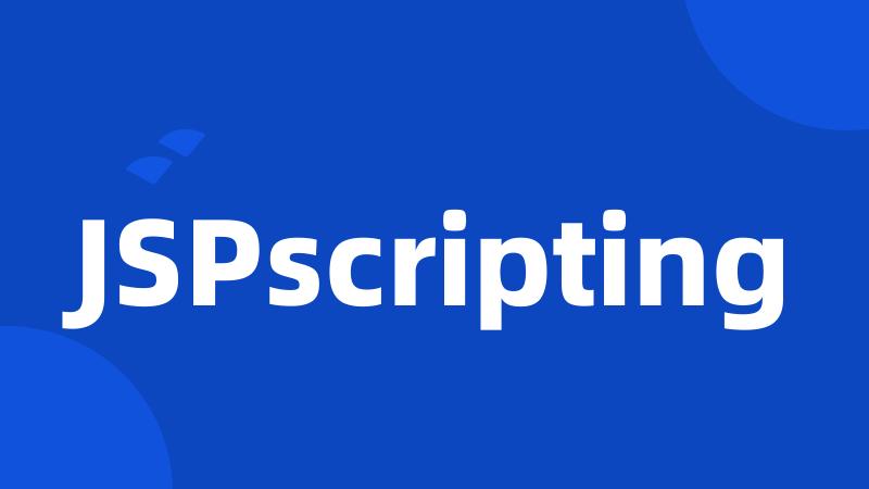 JSPscripting