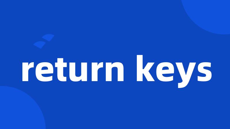 return keys
