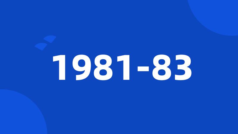 1981-83