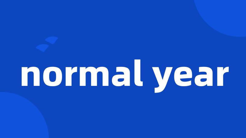 normal year