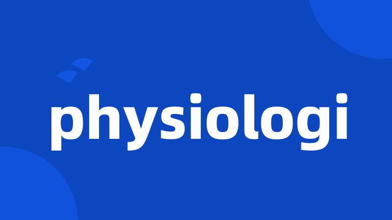 physiologi