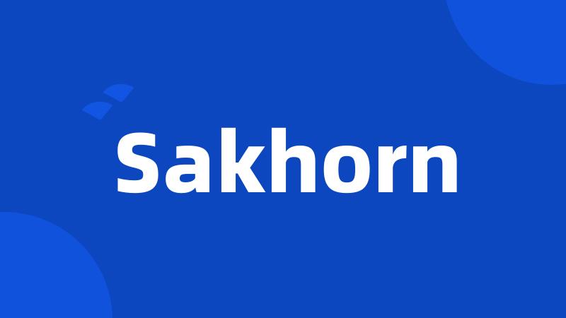 Sakhorn