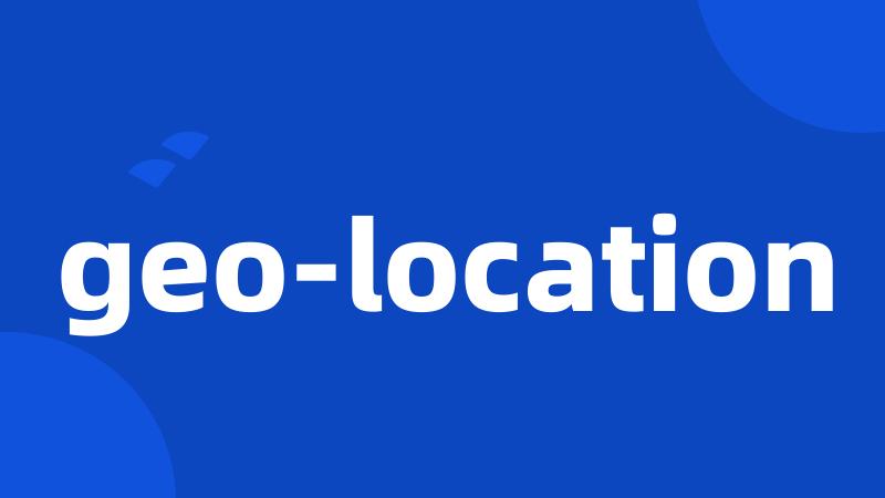 geo-location