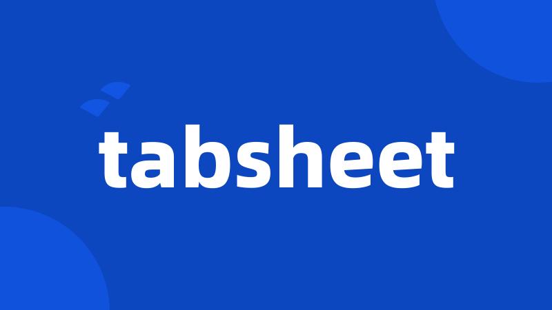 tabsheet