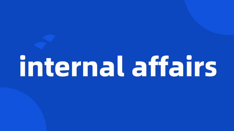 internal affairs